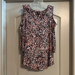 JM COLLECTION Cold Shoulder Blouse
